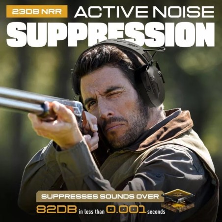 EARMOR Aktywne ochronniki słuchu M300A Coyot