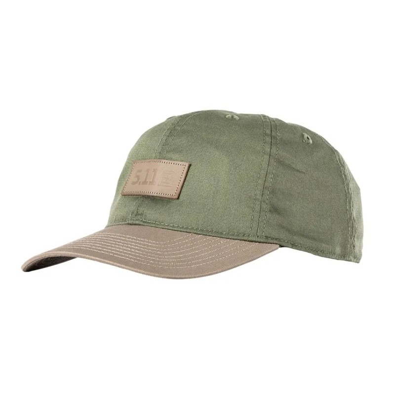 Czapka 5.11 Leather Box Logo Cap Tank Green