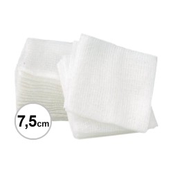 Kompres z gazy, niejałowy 7,5 x 7,5 cm | 100 sztuk