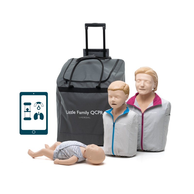 Zestaw - fantomy Laerdal Little Family QCPR + defibrylator szkoleniowy Shenzhen XFT-120C+