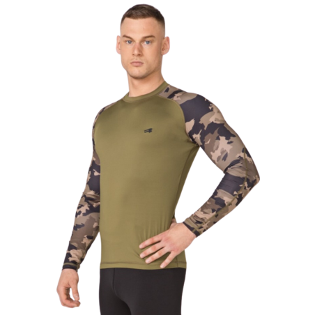 Koszulka termoaktywna ROUGHRADICAL FURIOUS ARMY LS Khaki Moro