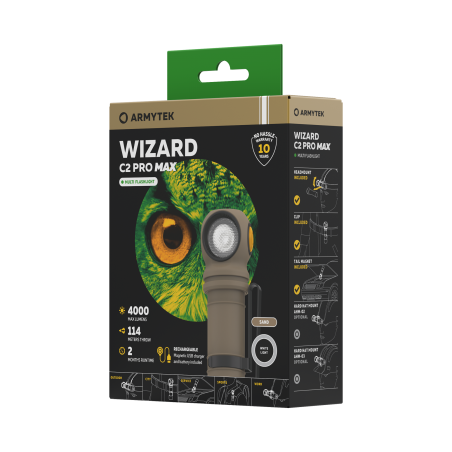 Latarka Armytek Wizard C2 Pro Magnet USB Sand (białe światło)