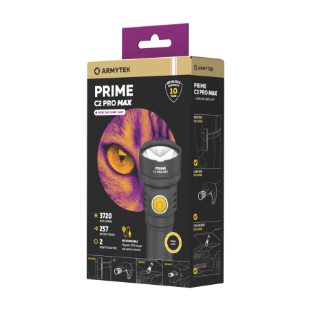 Latarka Armytek Prime C2 Pro Max Magnet USB (ciepłe światło)