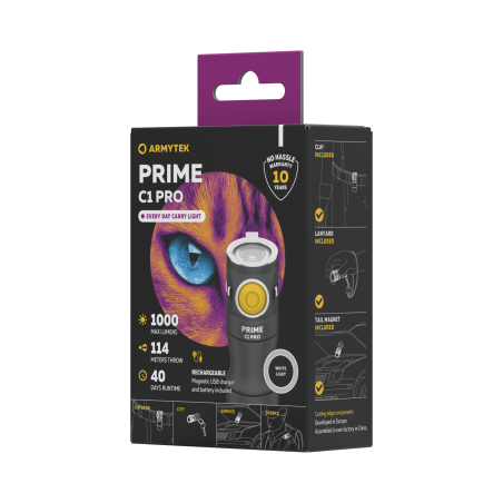Latarka Armytek Prime C1 Pro Magnet USB (białe światło)