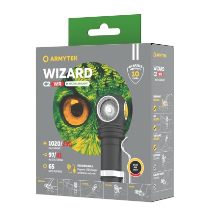 Latarka Armytek Wizard C2 WR Magnet USB (ciepłe światło)