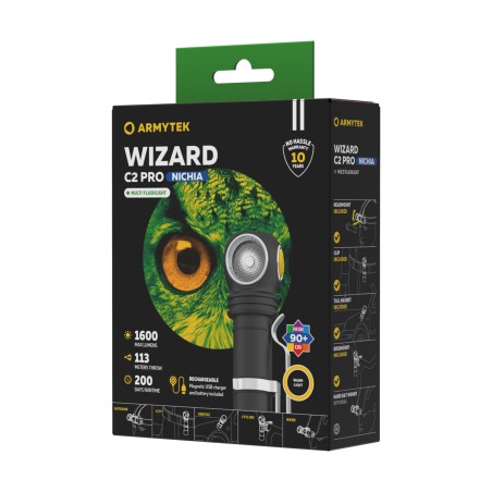 Latarka Armytek Wizard C2 Pro Nichia Magnet USB (ciepłe światło)