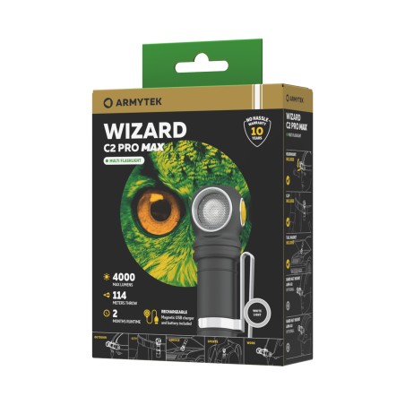 Latarka Armytek Wizard C2 PRO MAX Magnet USB (ciepłe światło)