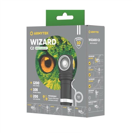 Armytek Wizard C2 Magnet USB+18650 White