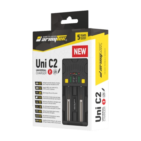 Uniwersalna ładowarka Armytek Uni C2 AC 85-264V / DC 9-14V
