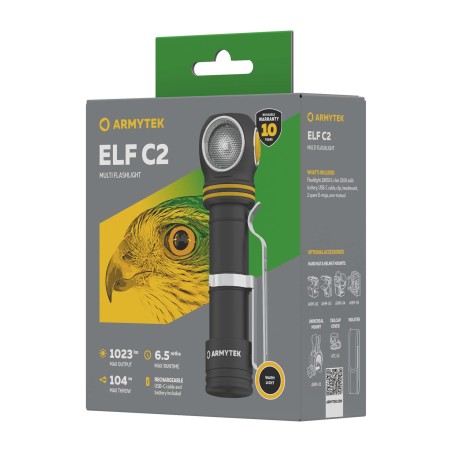 Latarka Armytek Elf C2 Micro USB (ciepłe światło)