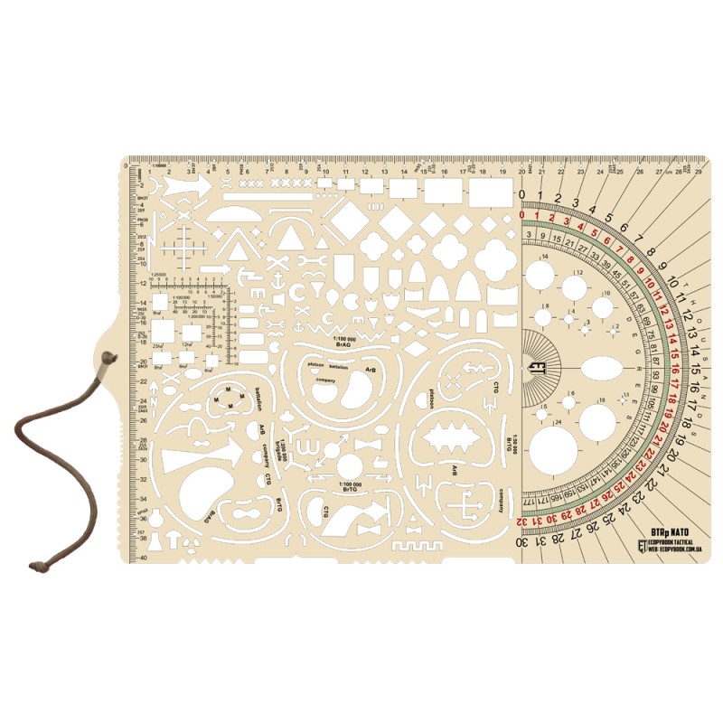 Ecopybook big Tactical ruler Protractor NATO - M-Tac