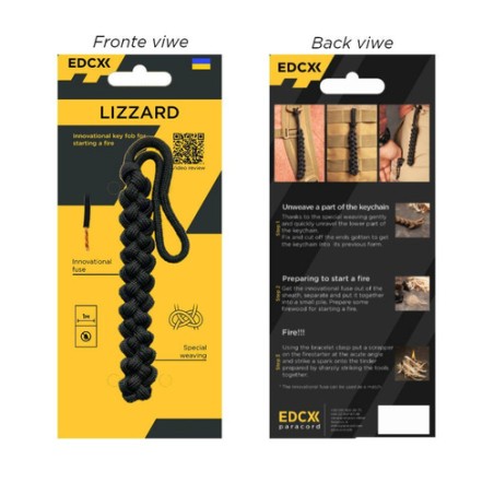 Brelok z podpałką EDCX Lizzard Black