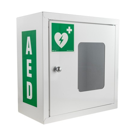 Szafka wewnętrzna, metalowa na defibrylator AED (magnes)