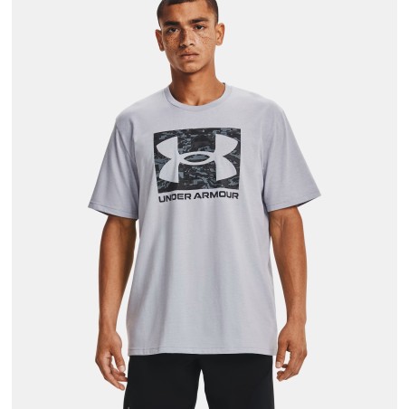Męska koszulka z krótkim rękawem UNDER ARMOUR ABC Camo Boxed Logo Mod Gray Light Heather/Black