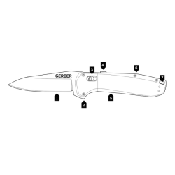 Nóż Gerber Highbrow Blue 2