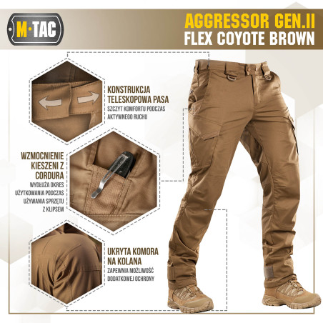 M-Tac Spodnie taktyczne Aggressor Gen.II Flex 