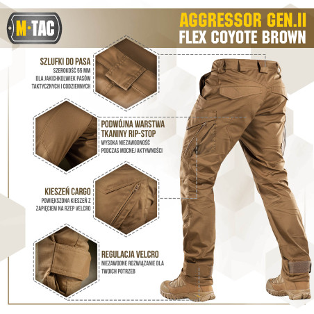 M-Tac Spodnie taktyczne Aggressor Gen.II Flex 