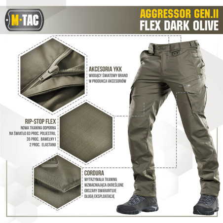 M-Tac Spodnie taktyczne Aggressor Gen.II Flex 