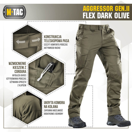 M-Tac Spodnie taktyczne Aggressor Gen.II Flex 