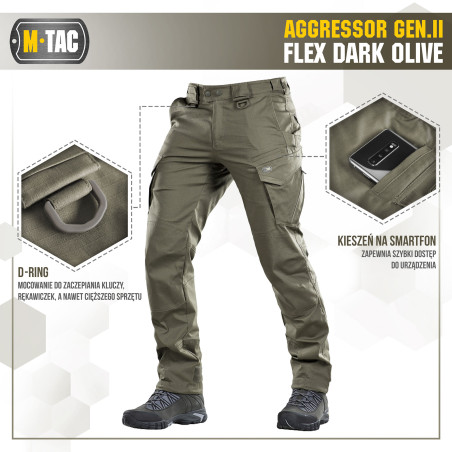 M-Tac Spodnie taktyczne Aggressor Gen.II Flex 