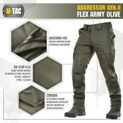 M-Tac Spodnie taktyczne Aggressor Gen.II Flex  2