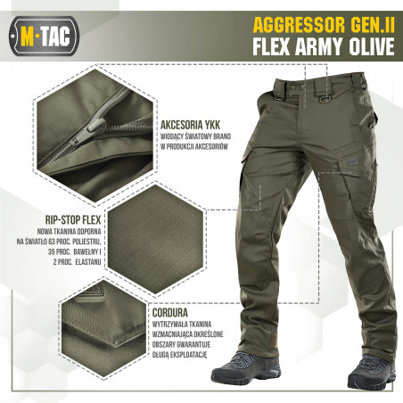 M-Tac Spodnie taktyczne Aggressor Gen.II Flex 