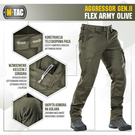 M-Tac Spodnie taktyczne Aggressor Gen.II Flex 