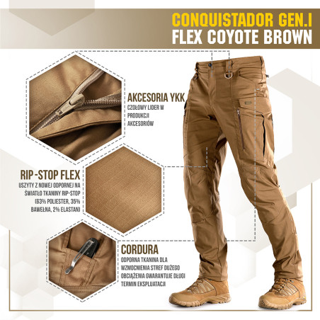 Spodnie taktyczne Conquistador Gen. I Flex 