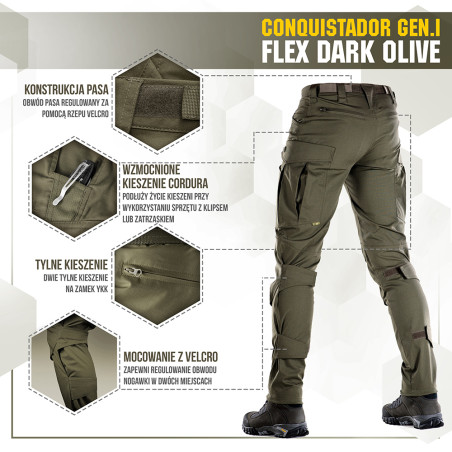 M-Tac Spodnie taktyczne Conquistador Gen. I Flex 
