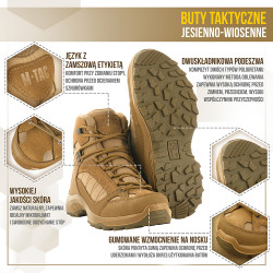 Taktyczne i Trekkingowe Buty Jesienno-Zimowe Wodoodporne Coyote 36  2