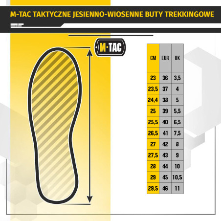 M-Tac Taktyczne Jesienno-Wiosenne Buty Trekkingowe 