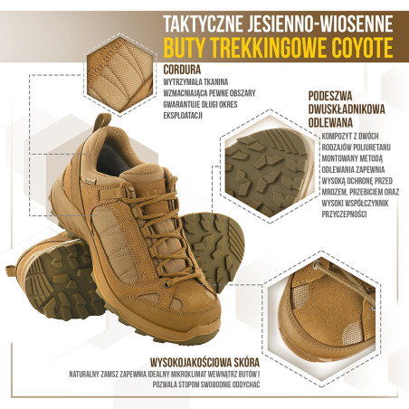 M-Tac Taktyczne Jesienno-Wiosenne Buty Trekkingowe 