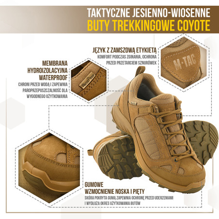 M-Tac Taktyczne Jesienno-Wiosenne Buty Trekkingowe 