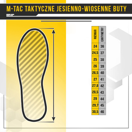 M-Tac Taktyczne Jesienno-Wiosenne Buty Trekkingowe 