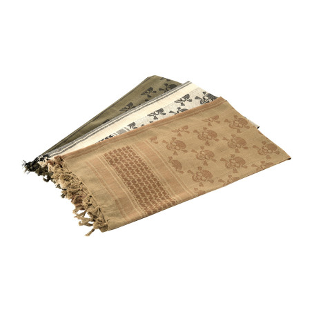 Chusta Męska Ochronna Shemagh Pirate Skull Coyote Brown 