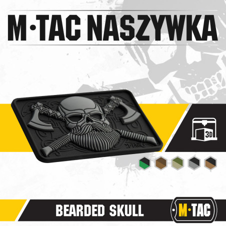 M-Tac naszywka Bearded Skull 3D PVC 