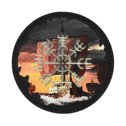 M-Tac Okrafla naszywka Vegvisir/Drakkar (80mm) 