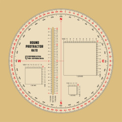 M-Tac Ecopybook Tactical Ruler Protractor round (130mm) NATO 