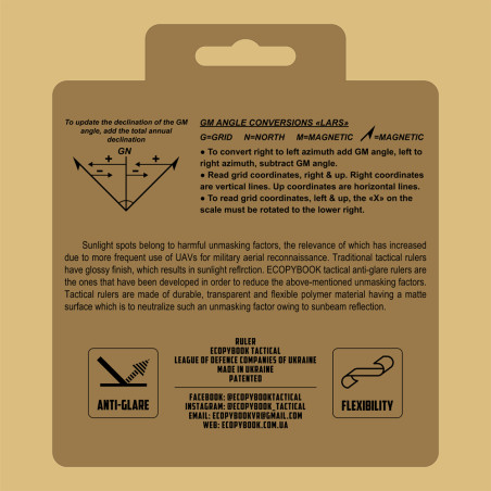 M-Tac Ecopybook Tactical Ruler Protractor round (130mm) NATO 