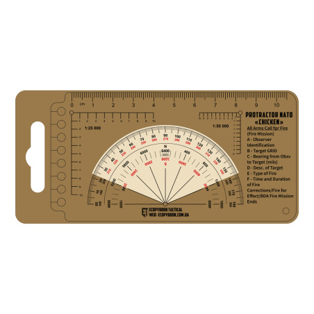 M-Tac Ecopybook Tactical Linijka Protractor NATO "Chicken" 