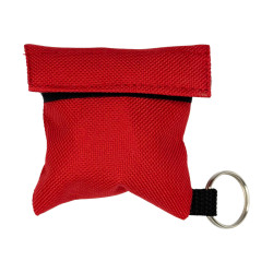 Brelok do kluczy z rękawiczkami i maseczką do RKO – czerwony
