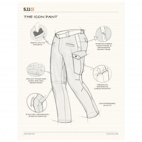 Spodnie 5.11 Icon Pant Black 74521-019