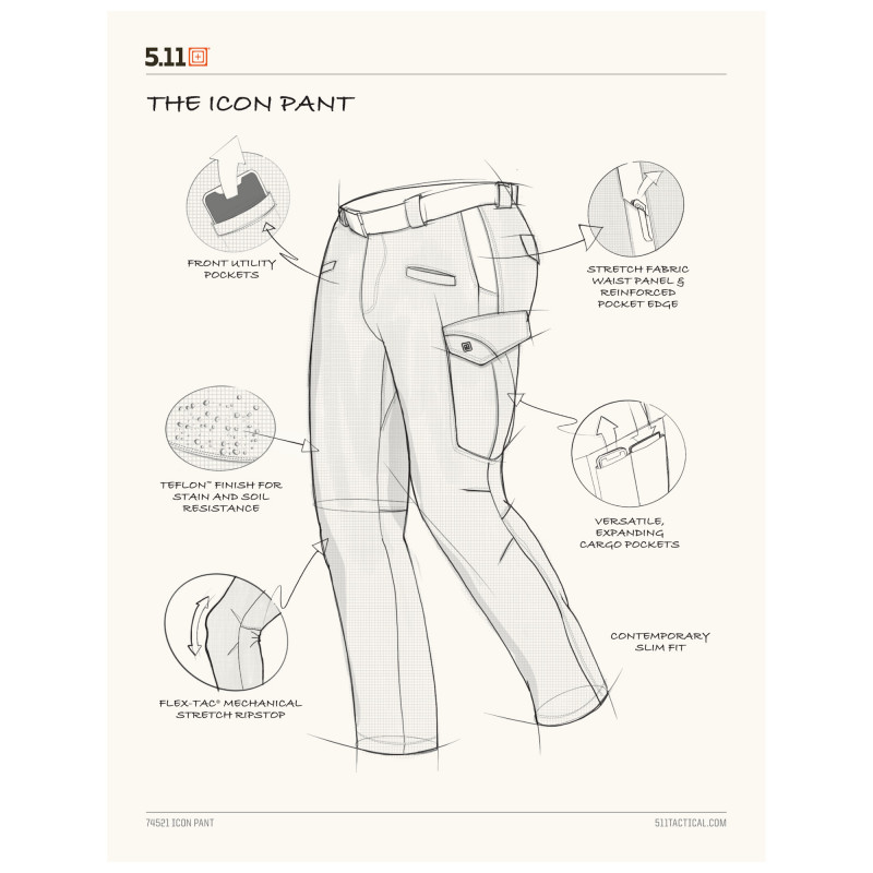 Spodnie 5.11 Icon Pant Ranger Green 74521-186
