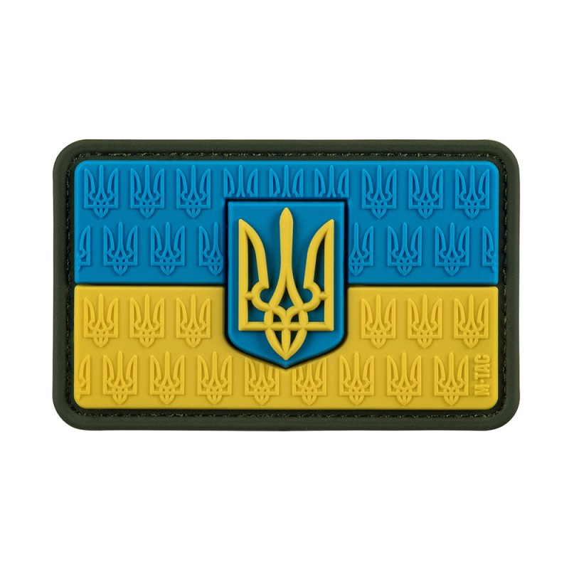 Naszywka Flaga Ukrainy z Herbem Wypukła PVC - M-Tac