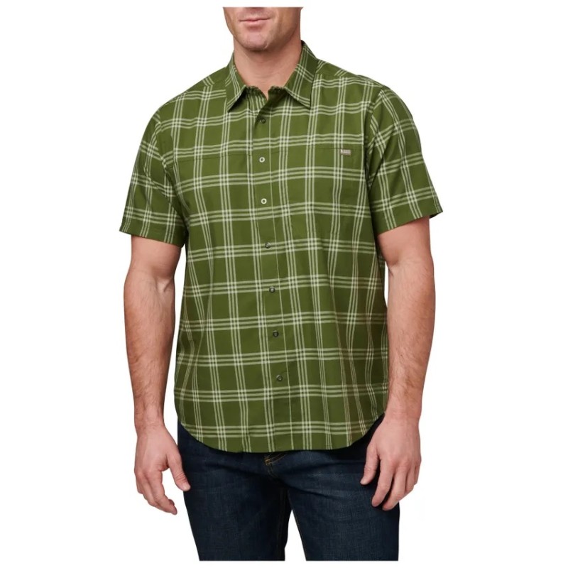 Koszula 5.11 Wyatt Short Sleeve Plaid Shirt Greenzone Plaid