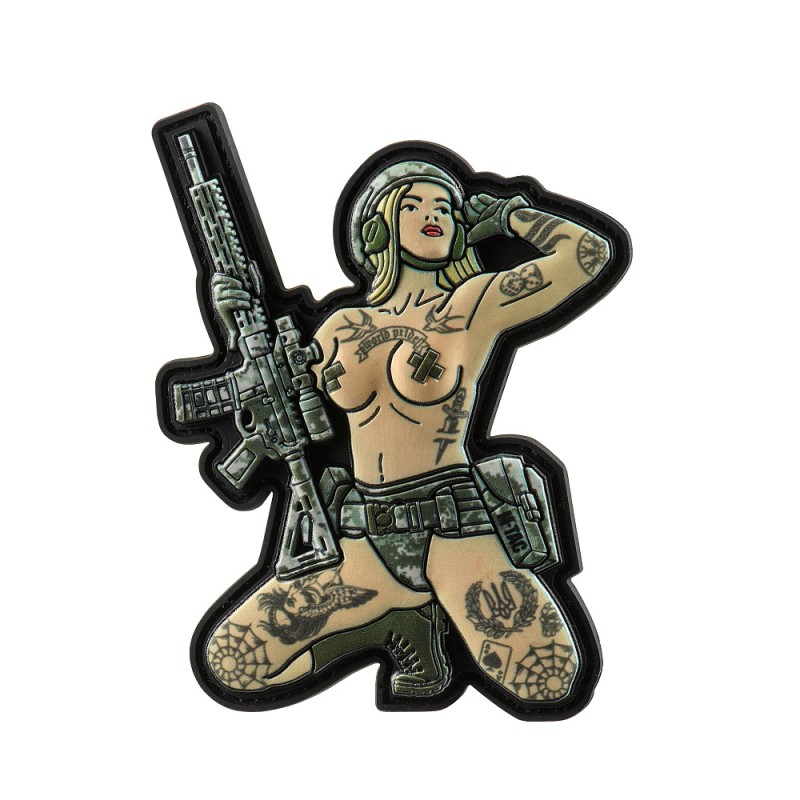 Naszywka Tactical girl tattoo Trójząb PVC - M-Tac