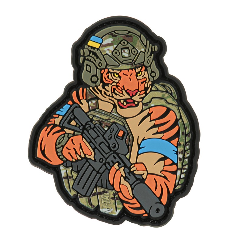 Naszywka Tiger Niebieska Opaska PVC - M-Tac