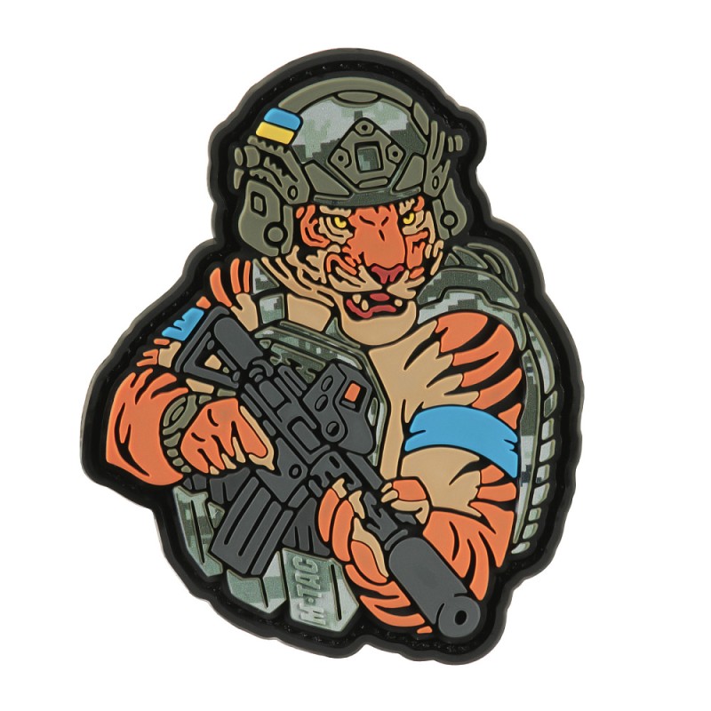 Naszywka Tiger Niebieska Opaska PVC - M-Tac