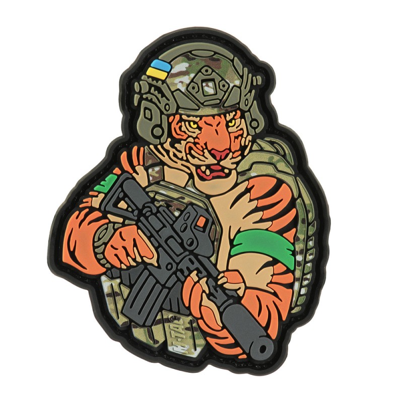 Naszywka Tiger Zielona Opaska PVC - M-Tac